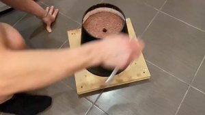 Кашпо по технологии «мытый бетон» в домашних условиях.