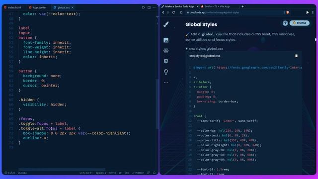 Make a Svelte Todo App #5 - Global Styles смотреть онлайн