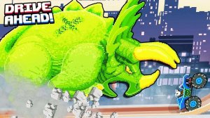 АТАКА ГИГАНТСКОГО ДИНОЗАВРА в игре Drive Ahead за КРУТУЮ машинки Хот Вилс разбей голову противнику