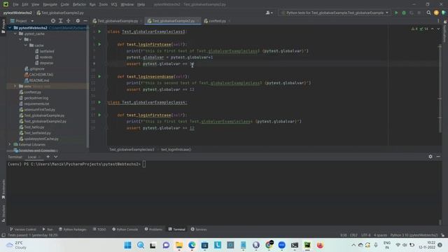 Pytest: How to share global variable between different tests in Pytest