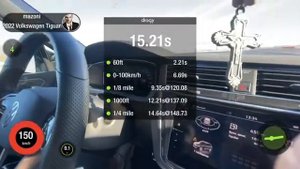 Сколько едет Volkswagen Tiguan 2021 220 сил от 0 до 100 Разгон с ланчем