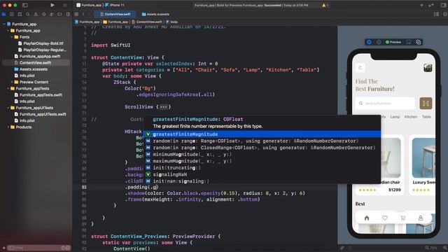 Furniture Shop App UI - SwiftUI - Speed Code смотреть онлайн