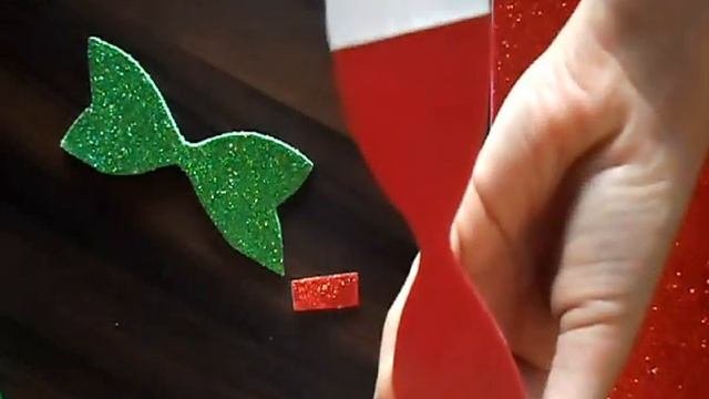 Бантики из фоамирана(ФОМ),на клеевой основе с глиттером,МК от Наталии Кухта)