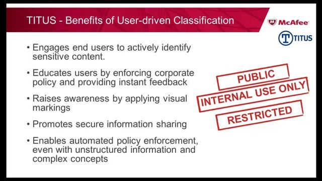 Enhancing McAfee DLP Solutions with TITUS Classification смотреть онлайн