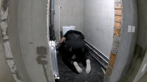 История Ремонта - Установка временного унитаза
