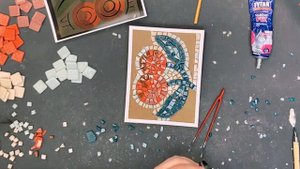 Мозаика из стеклянной плитки за 30 секунд! Делаем мозаику из стеклянной плитки (таймлапс - видео).