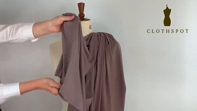 ‘Café au lait’ soft taupe micromodal jersey fabric смотреть онлайн