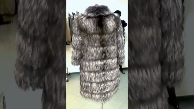 Меховое пальто из чернобуркирукав 34