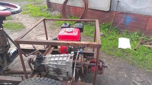Самодельный мини трактор переломка полный привод
