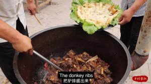 $120 Donkey Ribs, Made Stewed Donkey Ribs with Chinese Pancake | Uncle Rural Gourmet