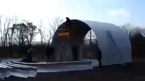 Самостоятельный монтаж ангара. Бескаркасное строительство. Модель S Сборно-разборный ангар АСК-анга