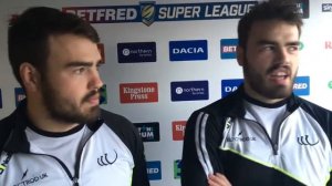 Ted and Jay Chapelhow - Post-Match interview, Widnes Vikings vs Leeds Rhinos