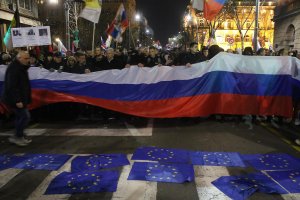 Сербы поддерживают Россию. Митинги в Белграде. Весна 2022