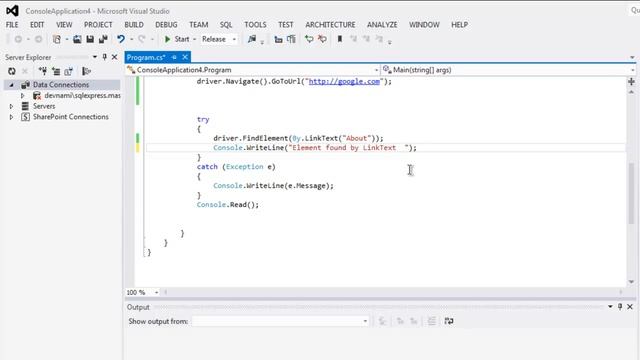 Selenium C# Find Element by LinkText