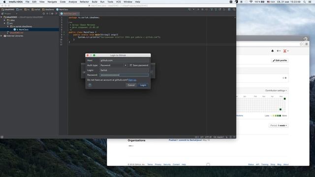 Как настроить IntelliJ IDEA для работы с github смотреть онлайн