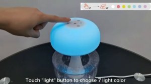 How to use the new rain cloud humidifier with night light?