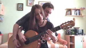 Mozart Turkish March four hands one guitar