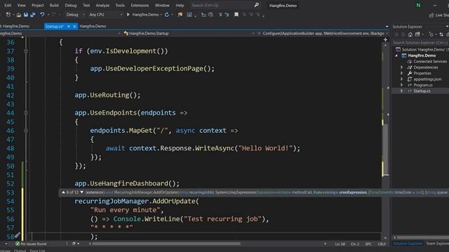 Scheduling recurring jobs with Hangfire (In ASP.Net Core 3.1) смотреть онлайн