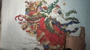 Dimensions 8449 (windswept Santa) Санта против ветра. Дим. Дименшенс. Готовая работа