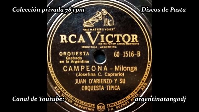 JUAN D'ARIENZO: CAMPEONA - MILONGA смотреть онлайн