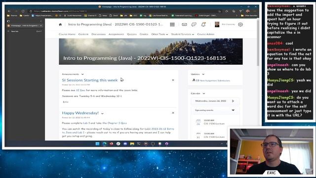 CIS 1500 - Intro to Programming ( Java ) - Working with primitive data types - Winter 2022 смотреть онлайн