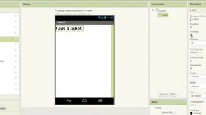 MIT App Inventor - Using the Label