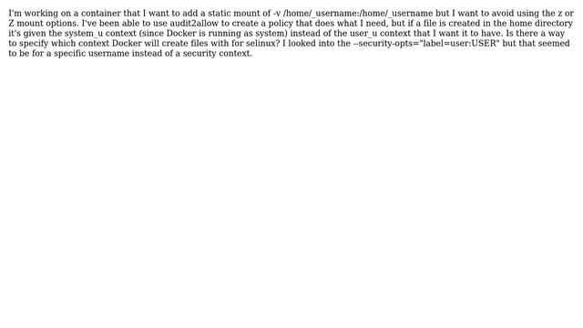 Unix & Linux: Selinux and Docker file creation context смотреть онлайн