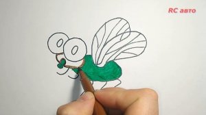 Как нарисовать муху / how to draw а fly