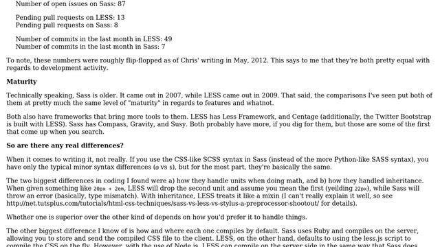 Software Engineering: Are there any advantages of SASS over LESS? (3 Solutions!!) смотреть онлайн