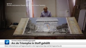 Christo-Kunstwerk: Arc de Triomphe in Paris verhüllt