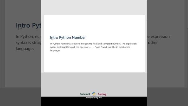 Python Numbers: Python int, float and complex number