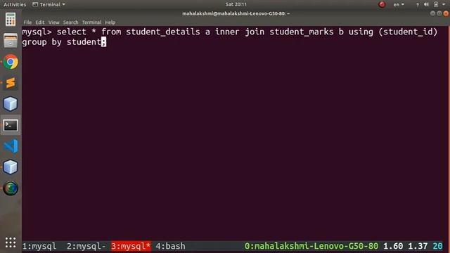 MySQL join query with "using" keyword | MySQL | Tamil