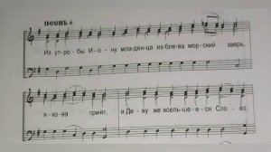 Ирмосы первого канона Рождества Христова. Альт.