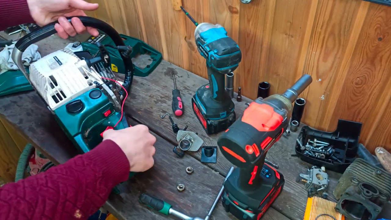 Ремонт своими руками | НЕ ЗАВОДИТСЯ КИТАЙСКАЯ БЕНЗОПИЛА! смотреть онлайн