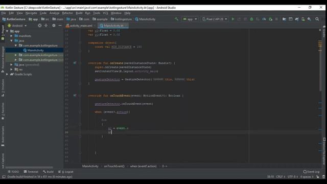 Android Kotlin Tutorial - Gestures | Swipe - LEFT, RIGHT, TOP, DOWN смотреть онлайн