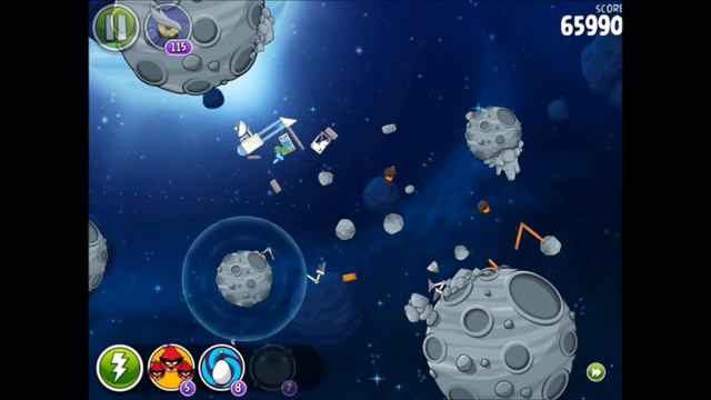 Angry Birds Space 8-13 Beak Impact 3 Star смотреть онлайн