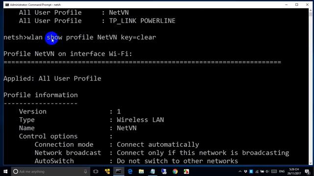 CMD Показать пароль Wifi Windows 11 10 8 7 смотреть онлайн