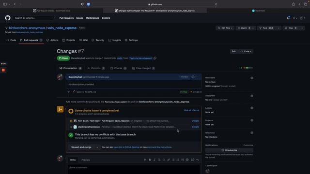 GitHub Pull Request Checks with StackHawk