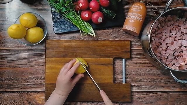 ОКРОШКА на КВАСЕ I Классический рецепт ОКРОШКИ с колбасой.