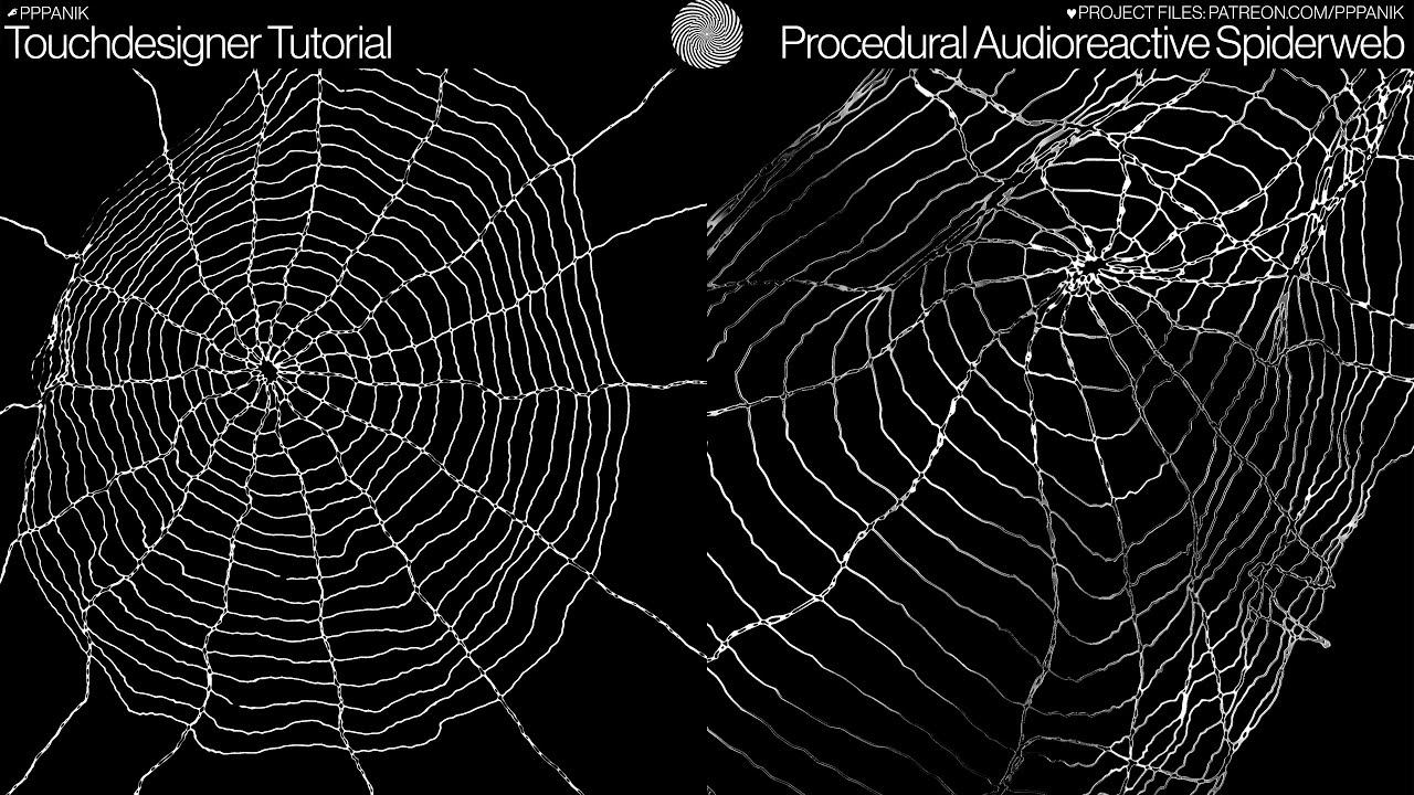 PROCEDURAL AUDIOREACTIVE SPIDERWEB - TOUCHDESIGNER TUTORIAL