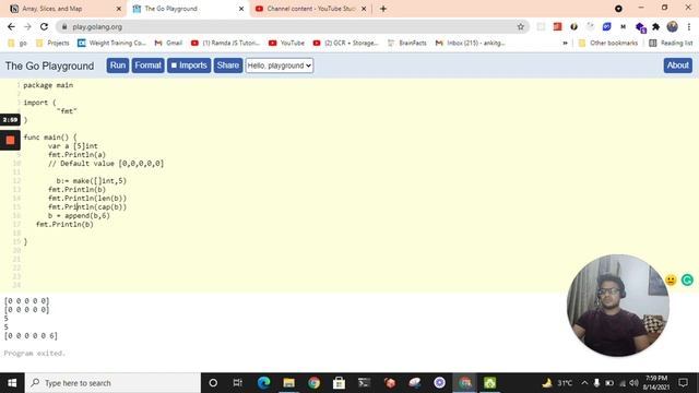 Array (length and capacity) -  Go Lang
