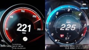 2019 Mercedes Benz CLS 400d vs 2019 BMW 540d ACCELERATION & TOP SPEED 0-250km/h by AutoTopNL