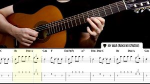 ATTACK ON TITAN Guitar Tabs Tutorial (My War / Boku No Sensou - Opening 6)