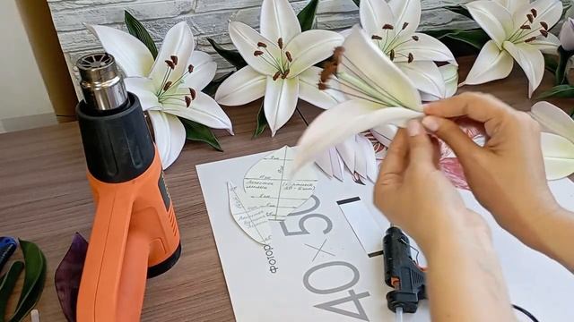 3D картина из лилийЛилии из изолонаКак сделать лилии из изолона своими руками