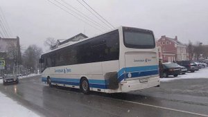 "ЗИМНИЙ МАРТ!" Автобус пригородной компании"Зеленоградск-Транс"маршрутом №117 Калининград - Мамонов