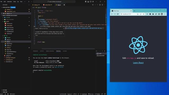 Sidebar using React JS and Bootstrap 5 | Coding Gyan | Side Menu in Bootstrap 5 and React JS 2023