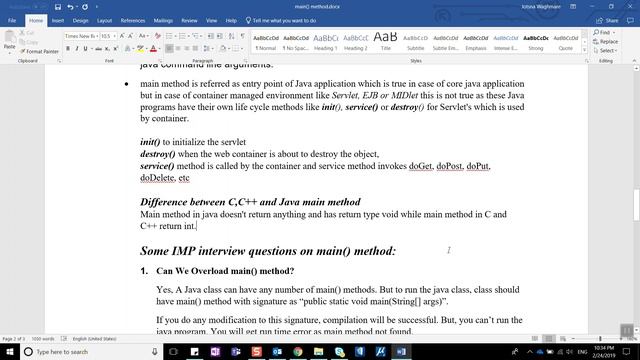 Java Tutorial 22: main method in Java