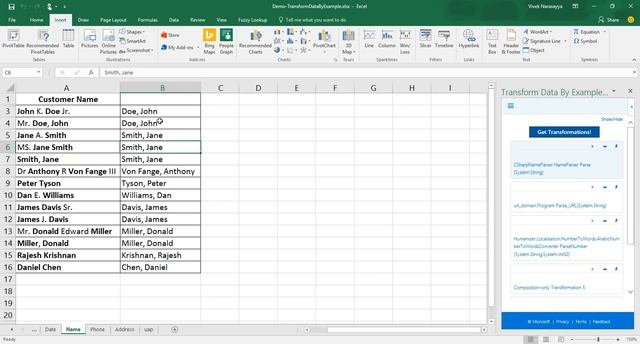 Transform Data by Example, a Microsoft Garage project смотреть онлайн