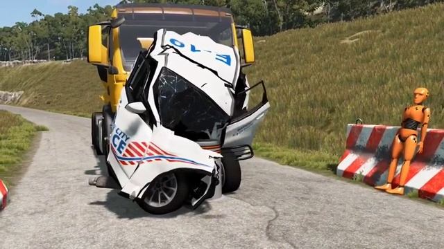 Столбики против машин. Кто врежется сильнее? BeamNG смотреть онлайн