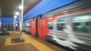 Электропоезд ЭД4М "Рэкс" на станции МЦД Окружная